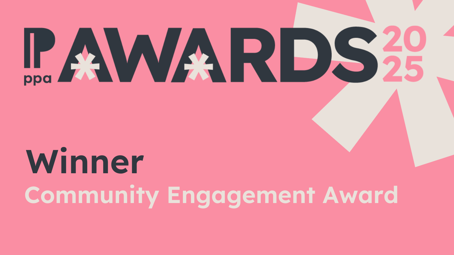 PPA Awards 2025 Winner - Community Engagement Award