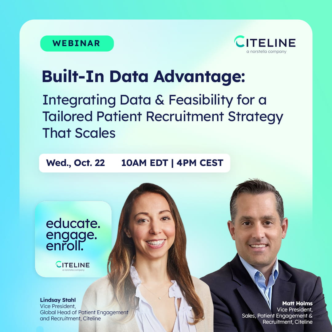 Built-In Data Advantage: Integratin Data & Feasibility for a Tailored Patient Recruitment Strategy That Scales webinar.