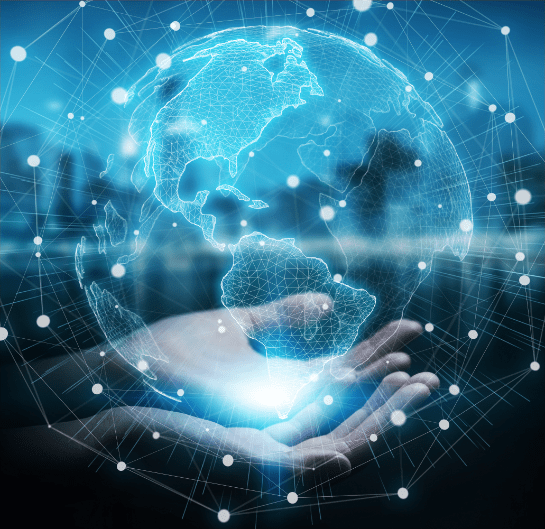 Digital globe showcasing the reach of Citeline's intelligence platform giving clients access to clinical trial feasibility and site selection.